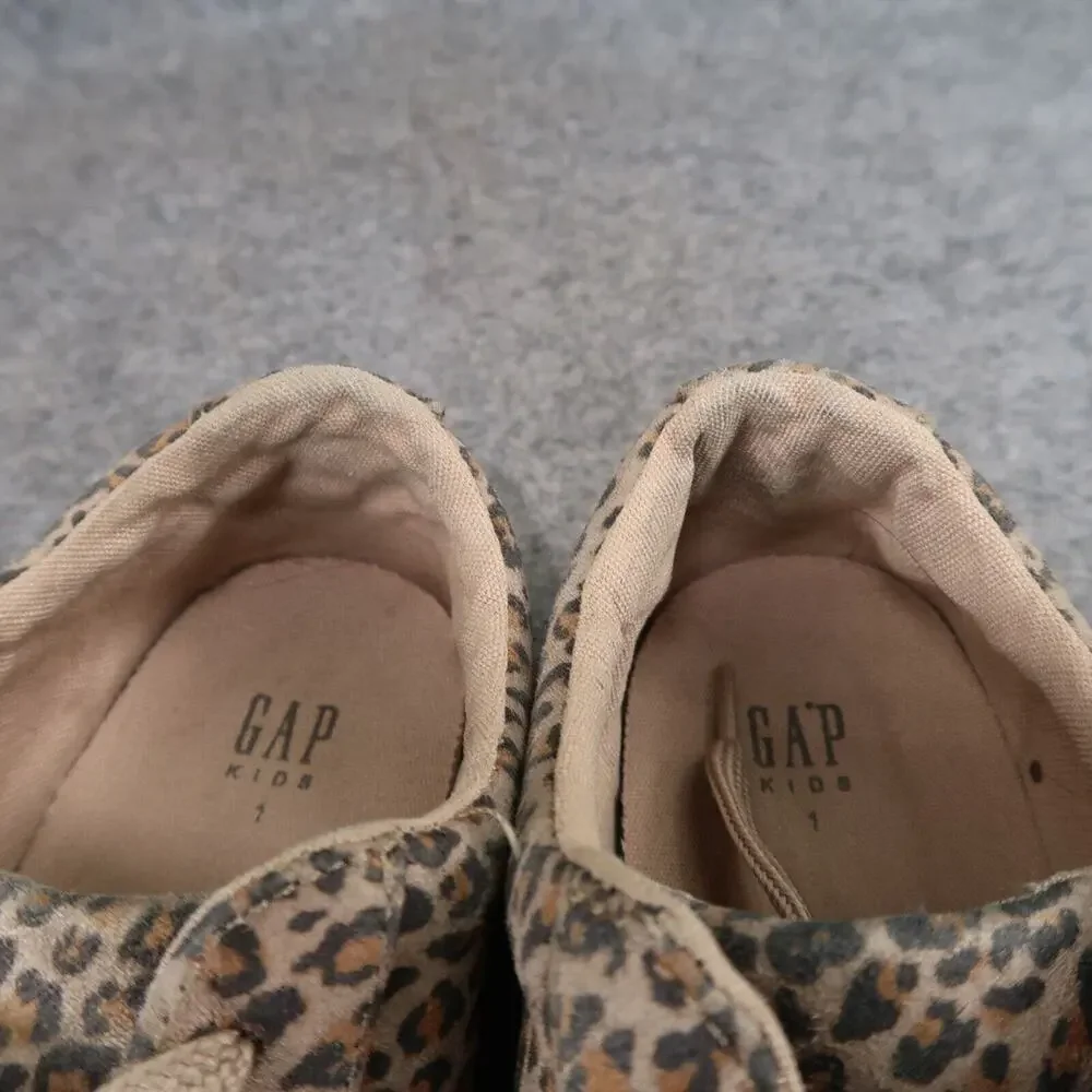 Gap Shoes Kids 1 Sneaker Casual Active Trainer Fashion Leopard Print Girls Brown